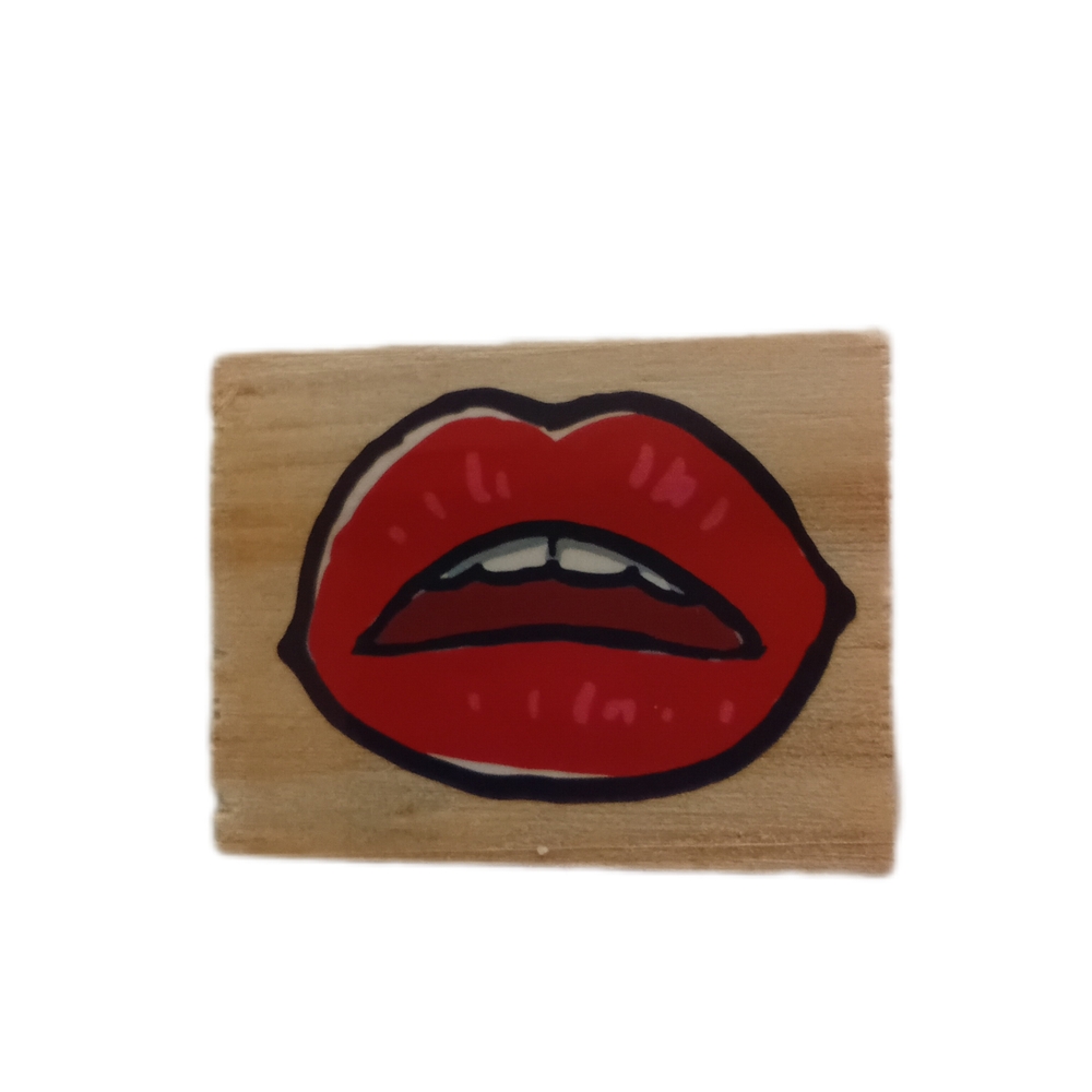 Red Lips Home Design Stamp
